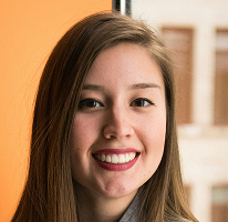 Victoria Lawson, CFO de uma empresa de trading financeiro, headshot.